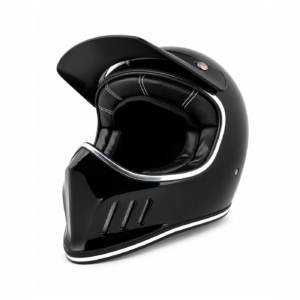 Ventilated Full-Face Helmet - Glossy Black - Image 1