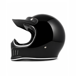 Ventilated Full-Face Helmet - Glossy Black - Image 2