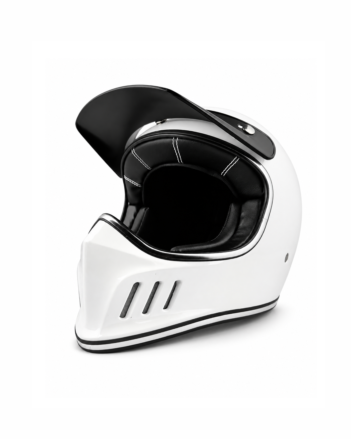 Ventilated Full-Face Helmet - White - Image 1