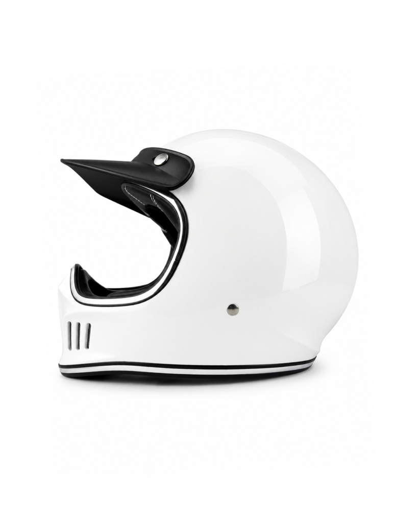 Ventilated Full-Face Helmet - White