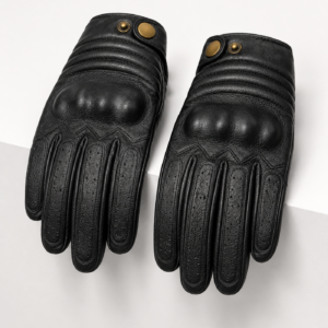 Retro Riding Gloves - Black - Image 3