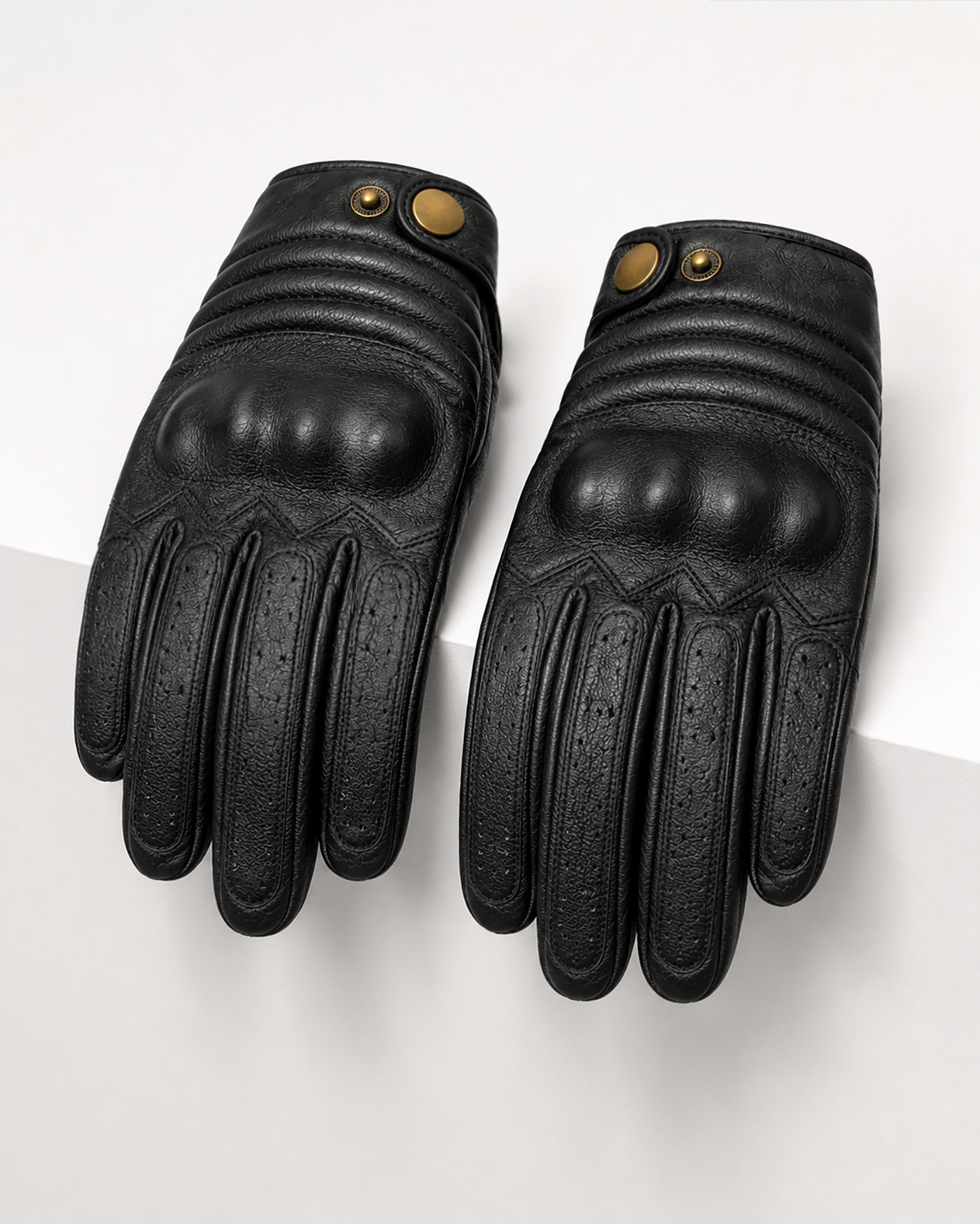 Retro Riding Gloves - Black - Image 3