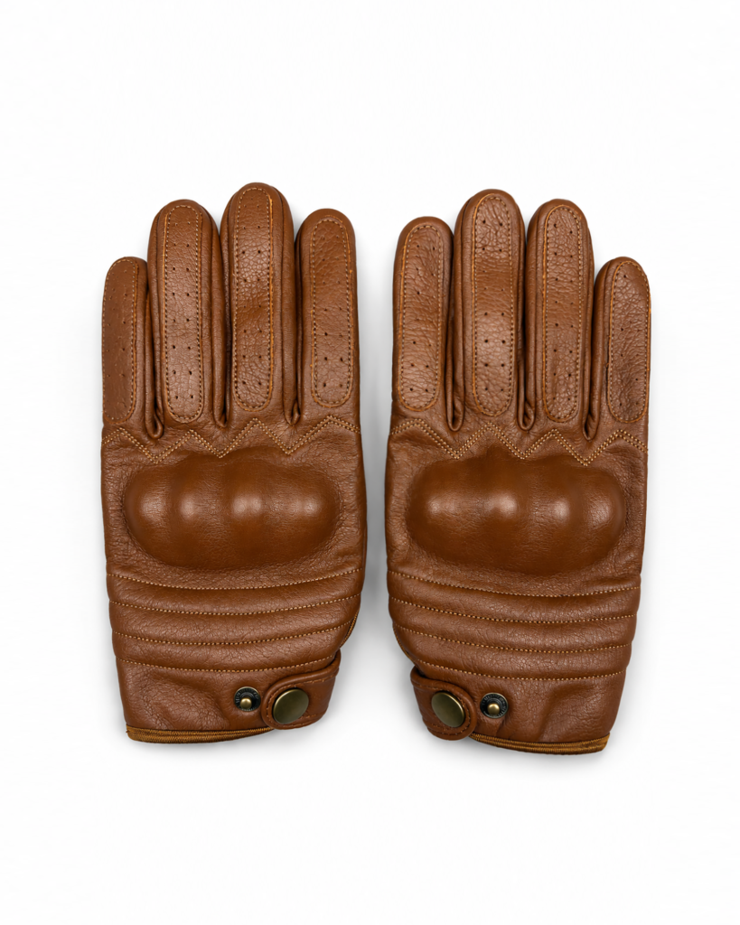 Retro Riding Gloves - Brown