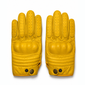 Retro Riding Gloves - Yellow - Image 1
