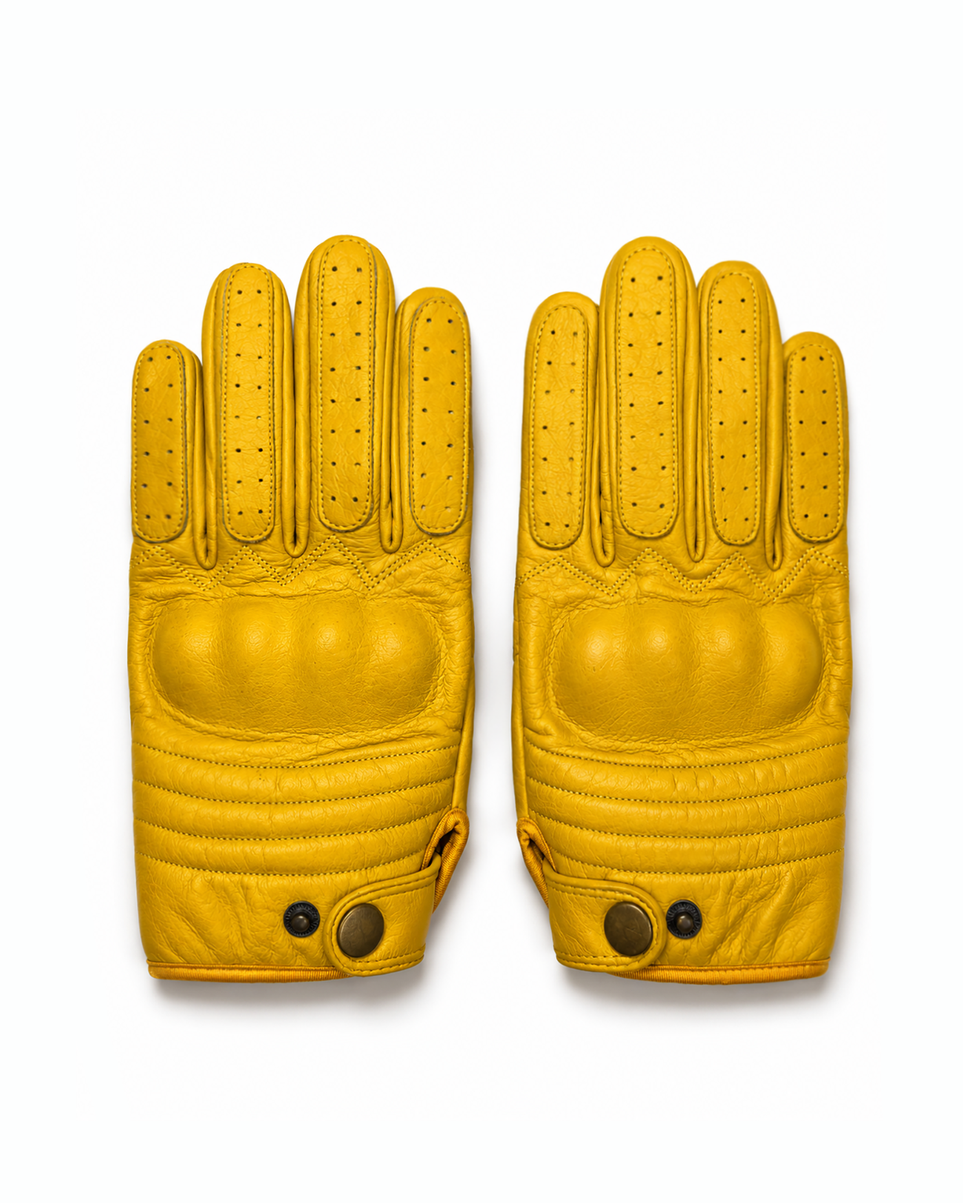 Retro Riding Gloves - Yellow - Image 1