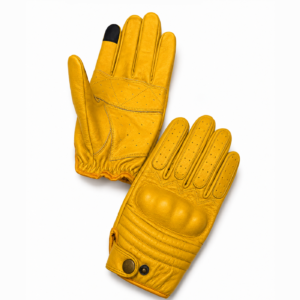 Retro Riding Gloves - Yellow - Image 2