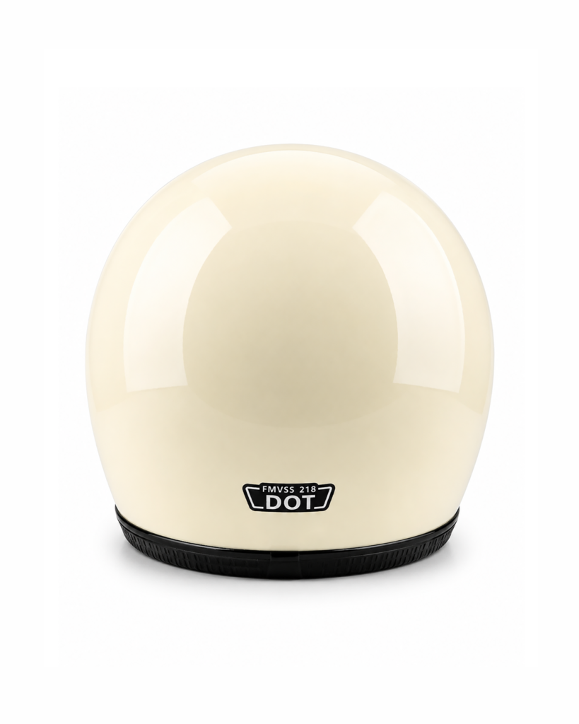 Streamlined Full-Face Helmet - Ivory White