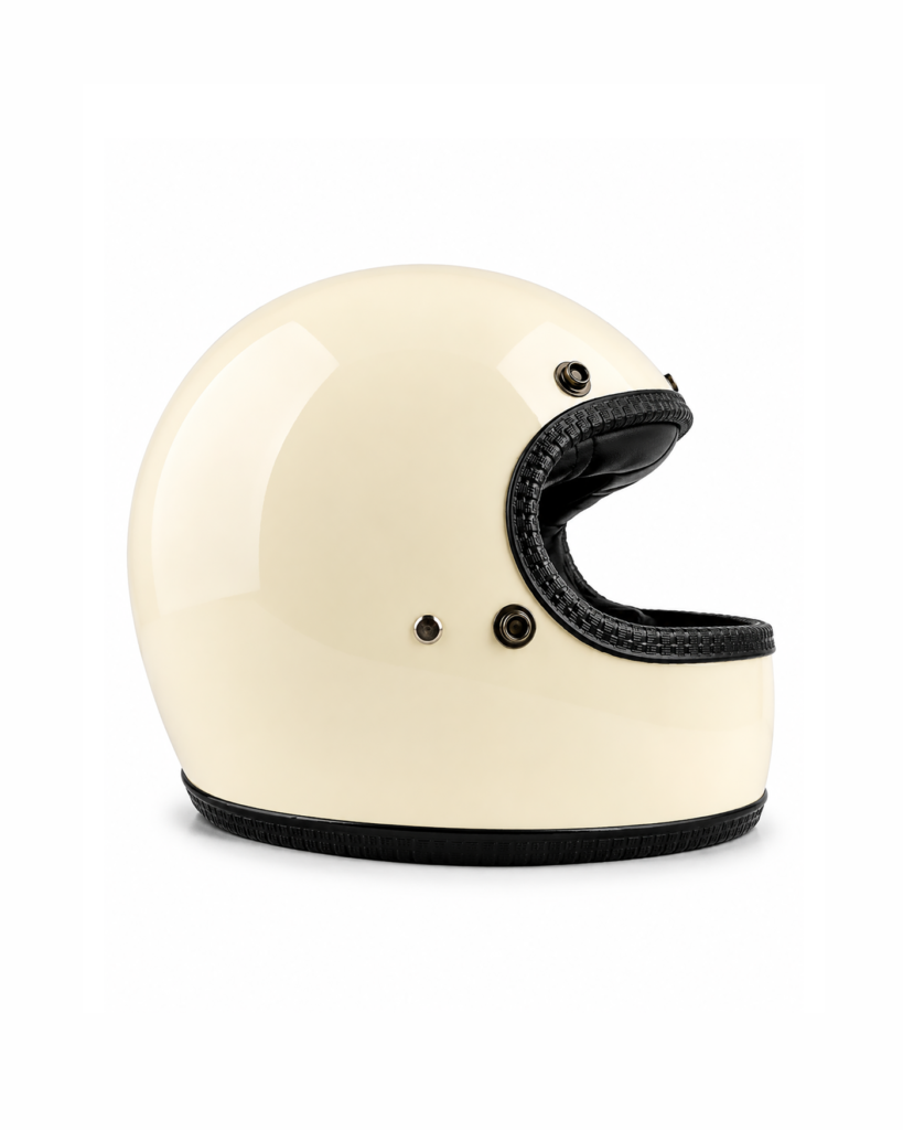 Streamlined Full-Face Helmet - Ivory White