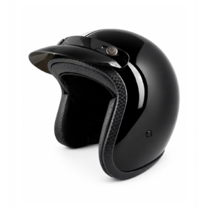 Heritage 3/4 Open-Face Helmet - Black White Stripes - Image 1