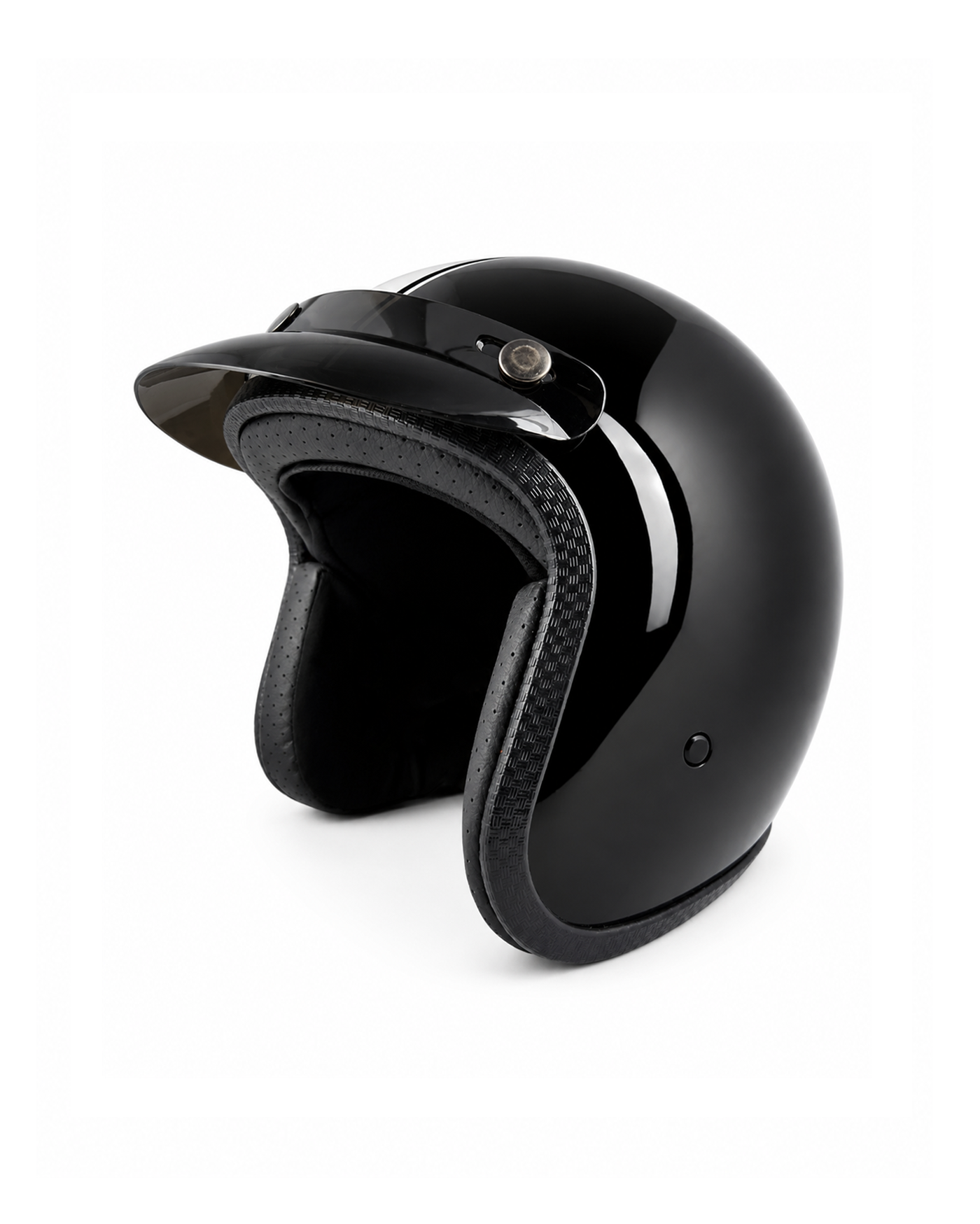 Heritage 3/4 Open-Face Helmet - Black White Stripes - Image 1