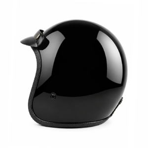 Heritage 3/4 Open-Face Helmet - Black White Stripes - Image 2