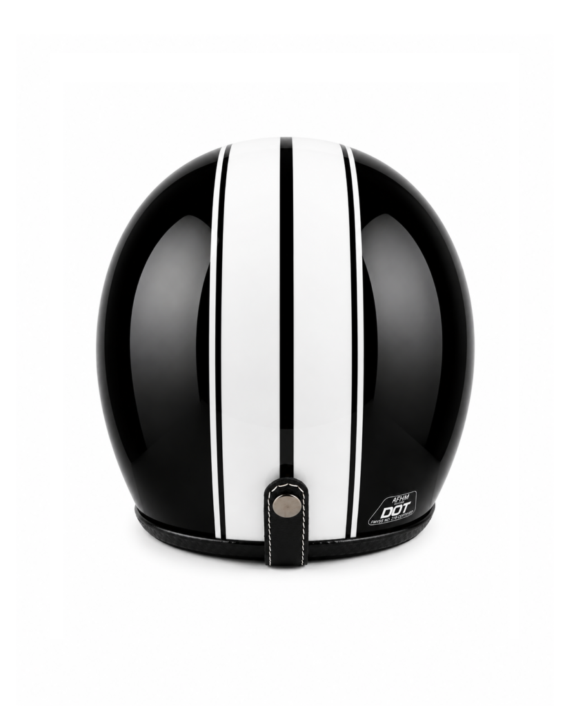 Heritage 3/4 Open-Face Helmet - Black White Stripes