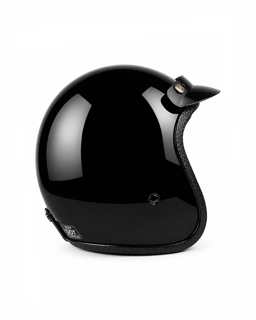 Heritage 3/4 Open-Face Helmet - Black White Stripes