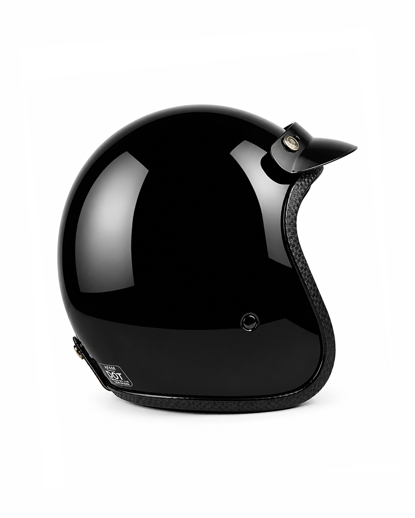 Heritage 3/4 Open-Face Helmet - Black White Stripes - Image 4
