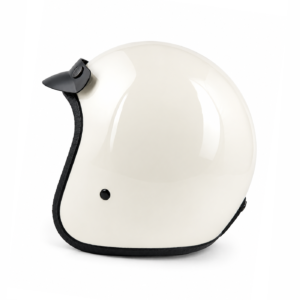 Heritage 3/4 Open-Face Helmet - Milk White Stripe - Image 2