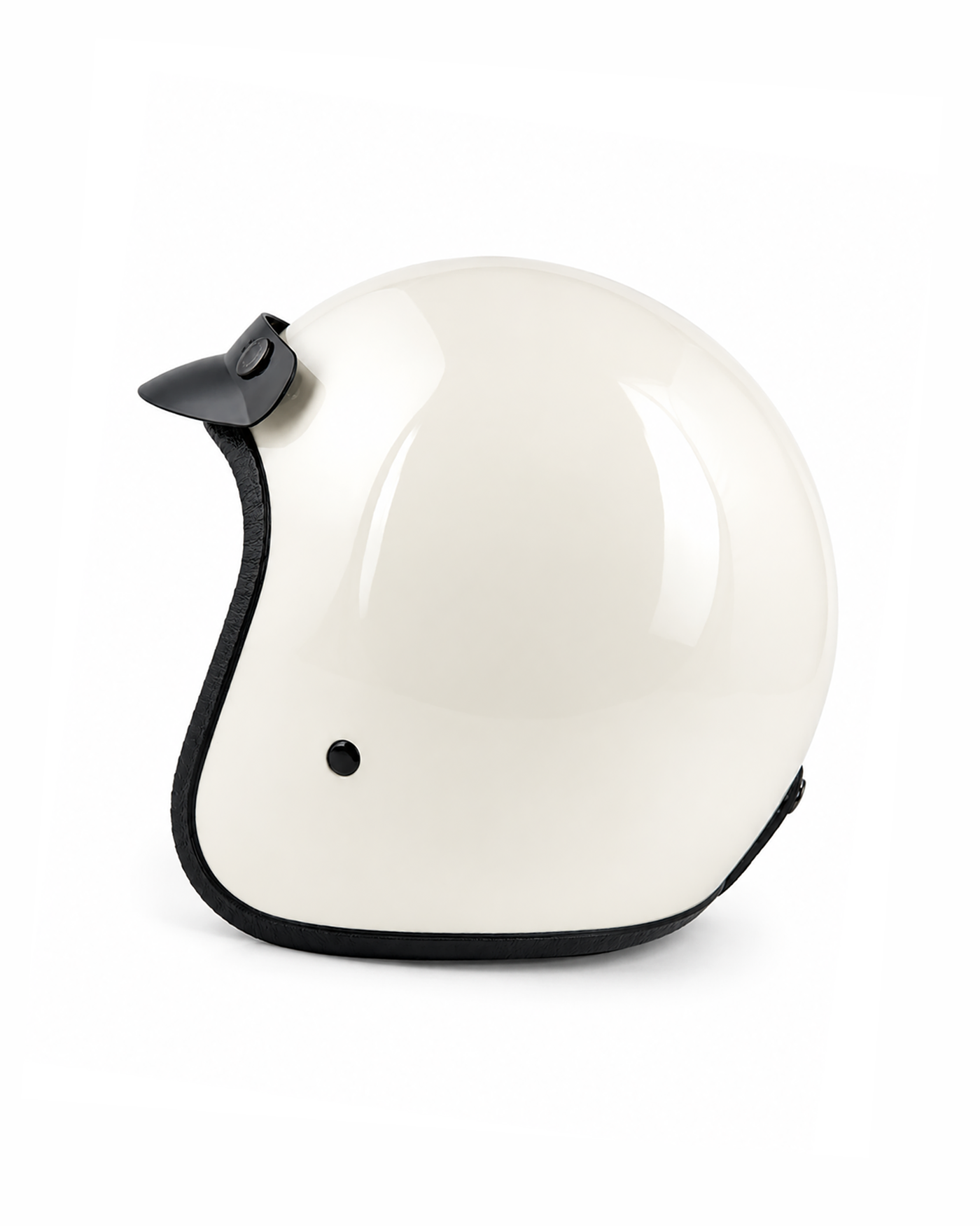Heritage 3/4 Open-Face Helmet - Milk White Stripe - Image 2