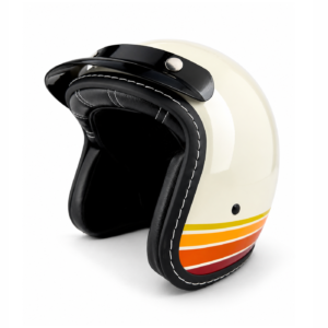 Retro Peak Half Helmet - Ivory White Retro - Image 1