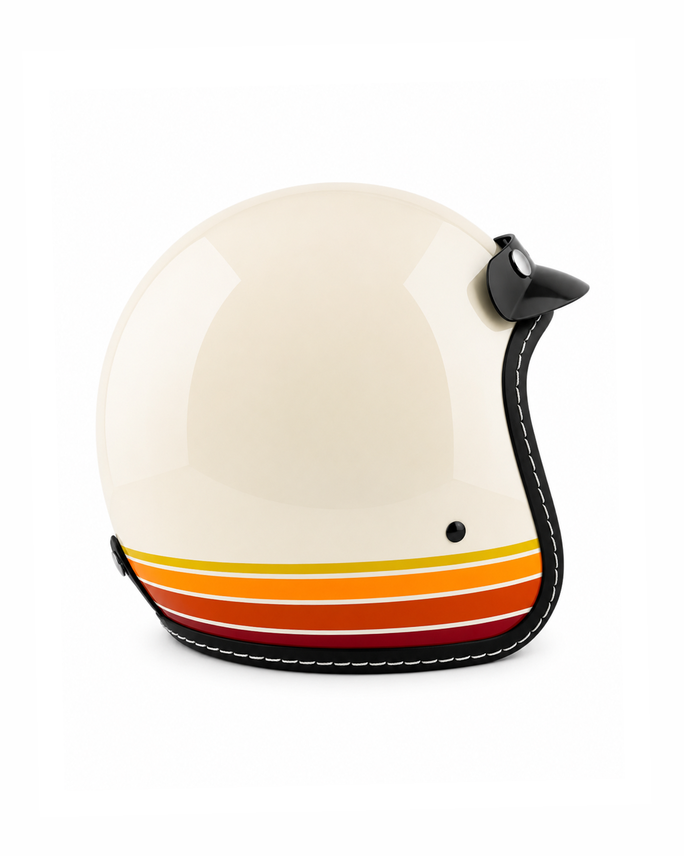 Retro Peak Half Helmet - Ivory White Retro - Image 4