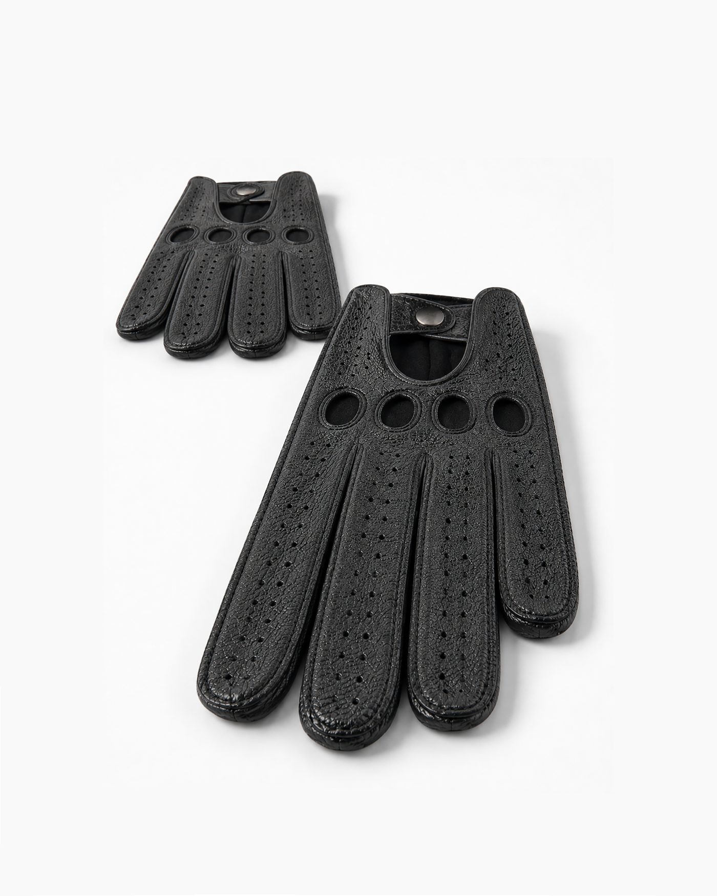 Perforated Riding Gloves - Black - Image 3