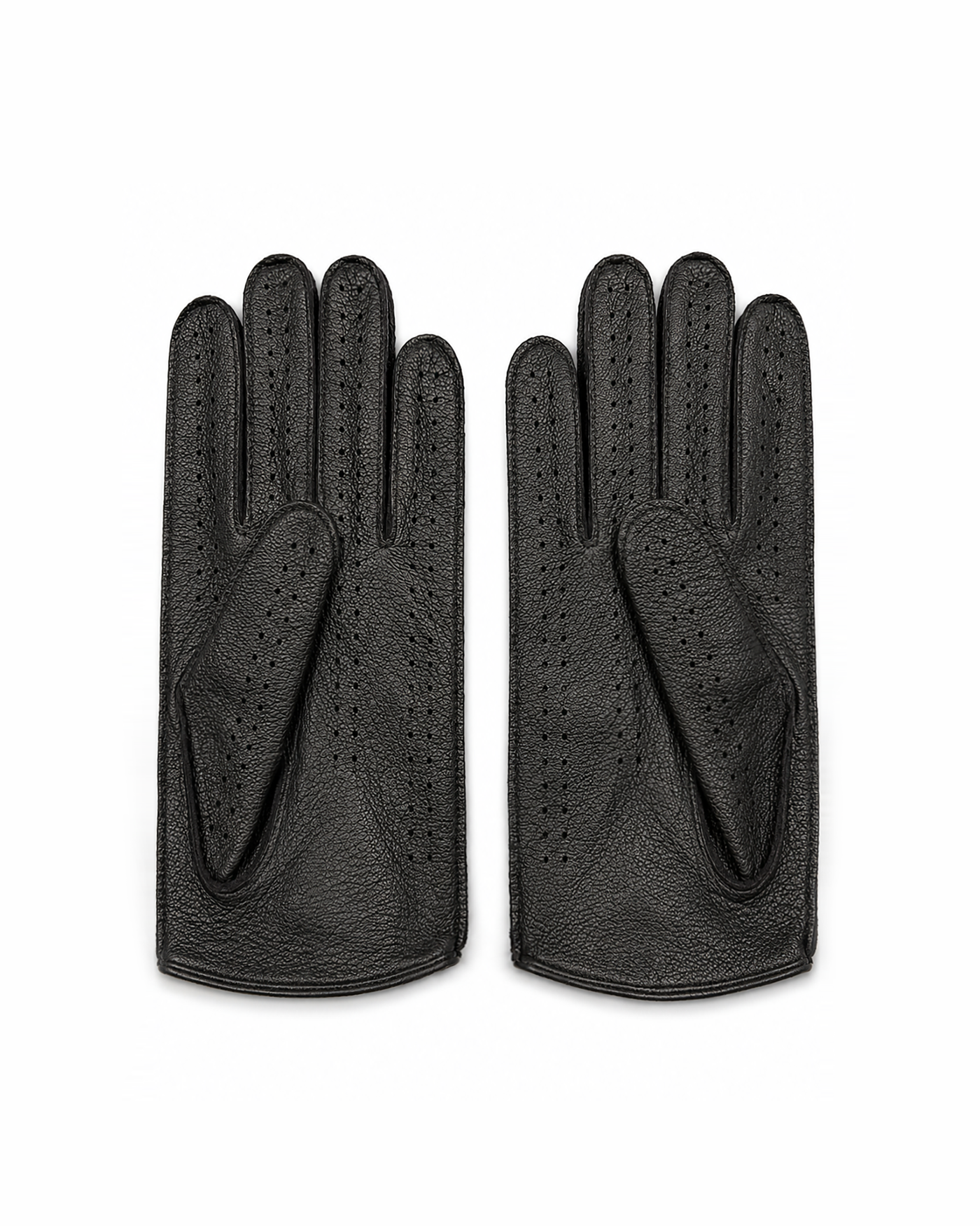 Perforated Riding Gloves - Black - Image 4