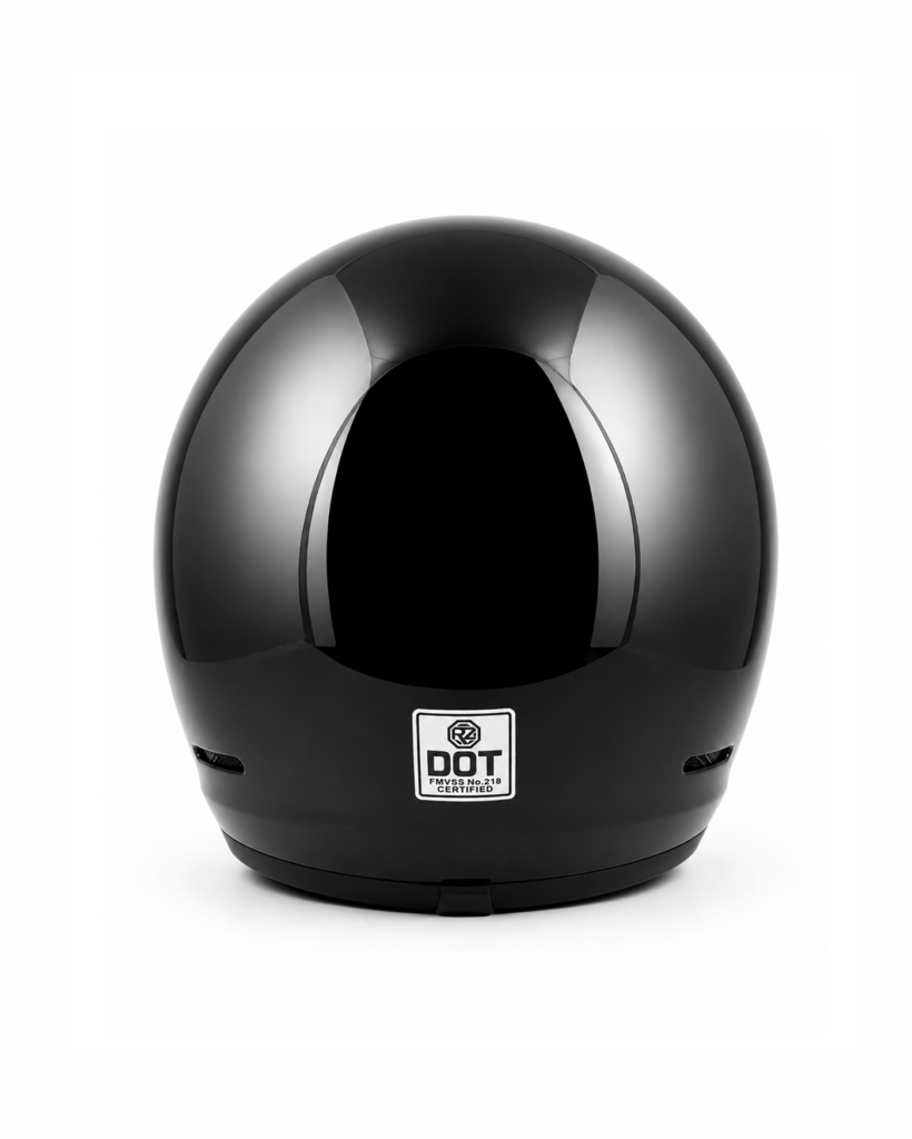 Classic Visor Full-Face Helmet - Glossy Black