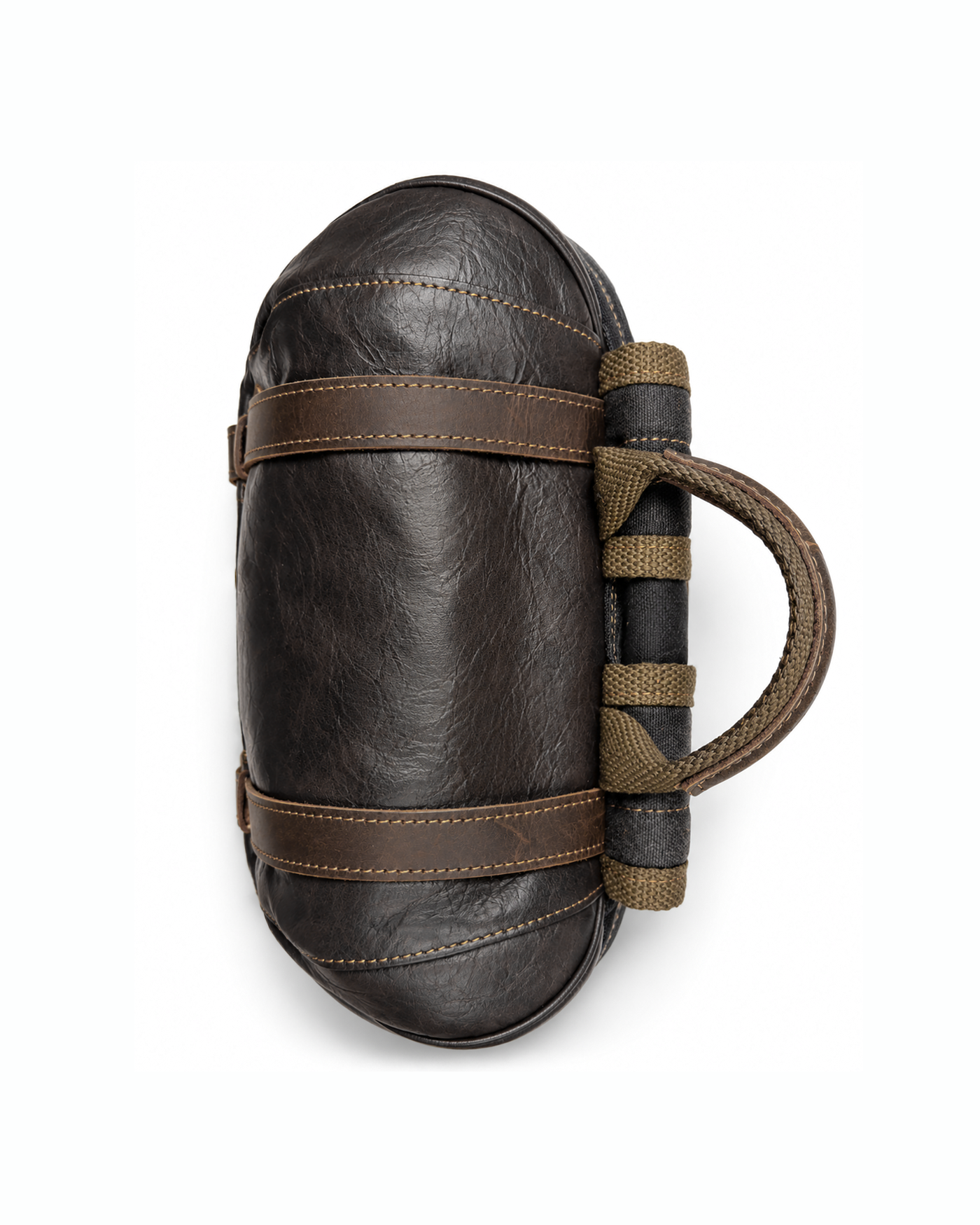 Waxed Finish Backpack - Dark Grey - Image 7