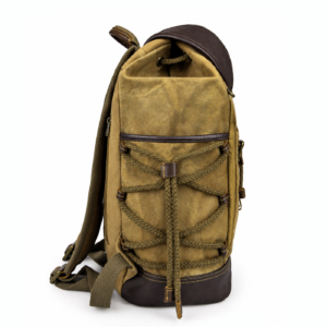 Waxed Finish Backpack - Earthy Brown - Image 3